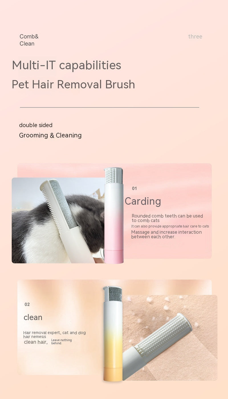 KFX-9738685 Lint Roller for Pets - Effective Fur Remover Tool for Dogs and Cats, Pink and Orange