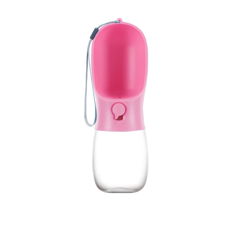 KFX-9738941 Large Capacity Portable Travel Pet Water Bottle - 550ML Plastic Design