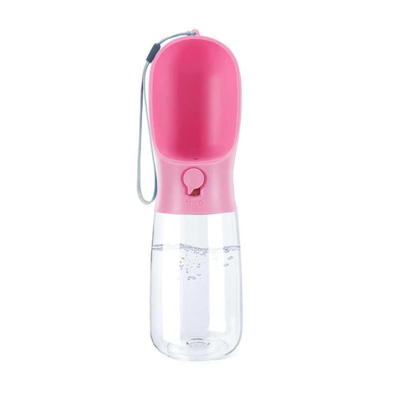 KFX-9738941 Large Capacity Portable Travel Pet Water Bottle - 550ML Plastic Design