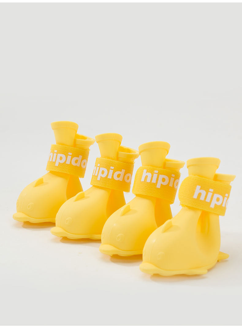 KFX-9739709 Waterproof PVC Coated Jelly Rain Boots with Non-Slip Foot Covers in Sizes S, M, L