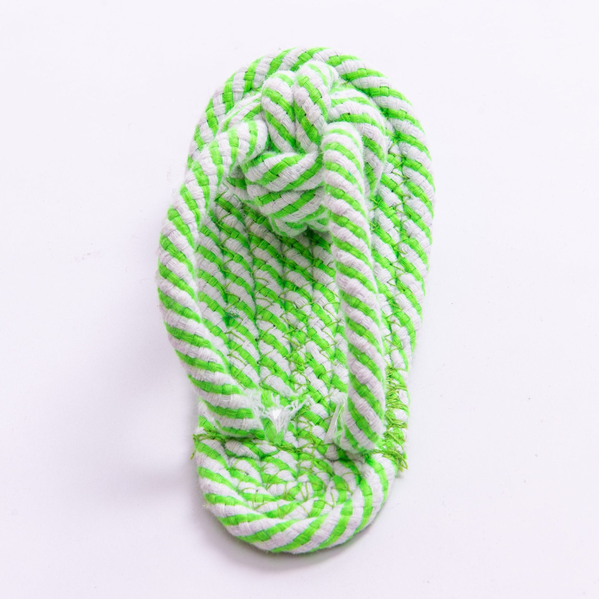 KFX-9743677 Colorful Cotton Rope Foot Slippers for Pets - Yellow, Pink, Purple, Green, 14-15cm Length