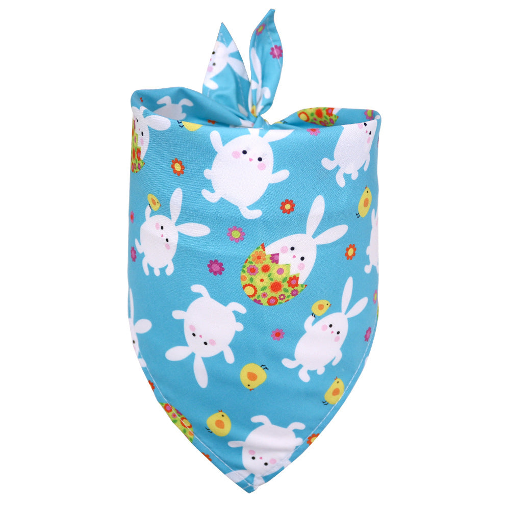 KFX-9746237 Easter-Themed Pet Triangle Scarf Towel for Medium and Large Dogs