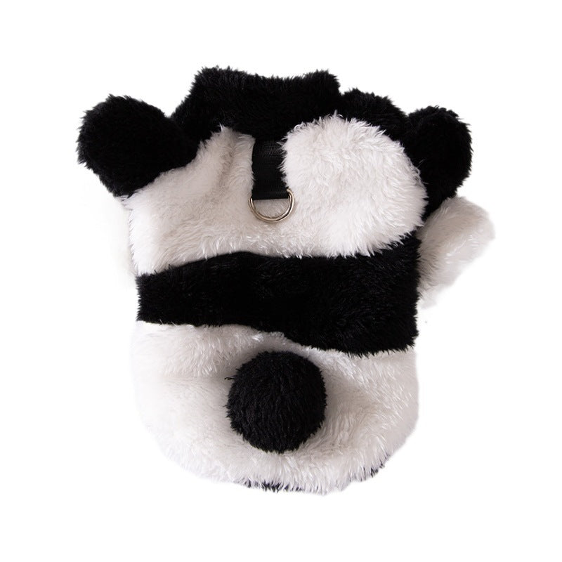 KFX-9746621 Cute Fluffy Winter Jacket for Dogs - Cow and Panda Designs, Available in Multiple Sizes