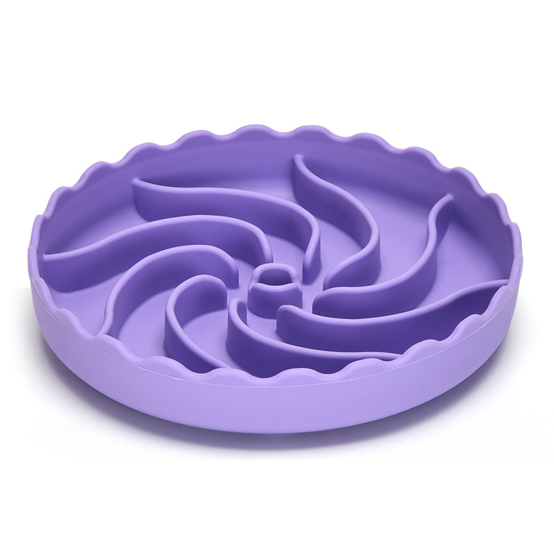 KFX-9748797 Non-Slip Slow Food Bowl for Dogs - Food Grade Silicone with Suction Cup, 20cm