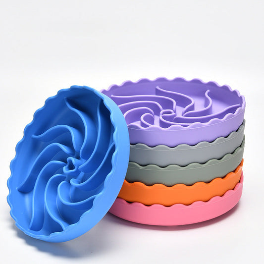 KFX-9748797 Non-Slip Slow Food Bowl for Dogs - Food Grade Silicone with Suction Cup, 20cm