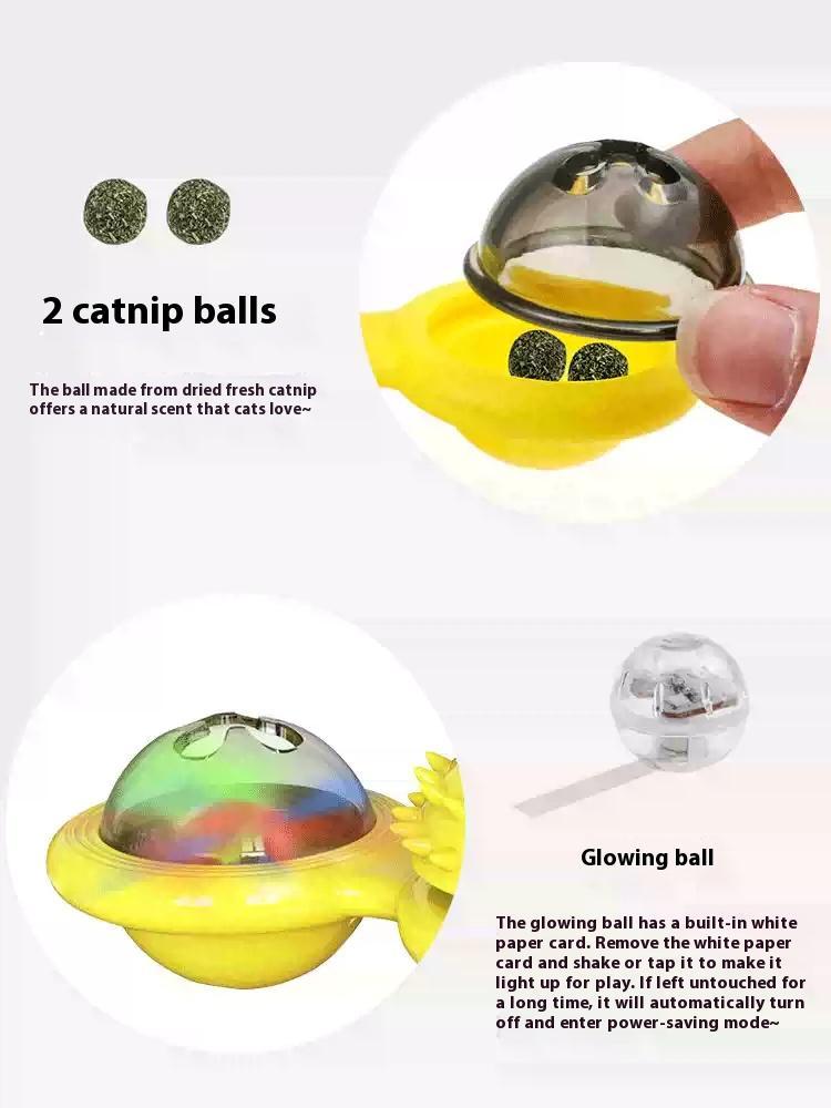 KFX-9749437 Interactive Cat Toy Set with Rotating Disk, Feather Teasers, and Windmill for Indoor Play and Exercise