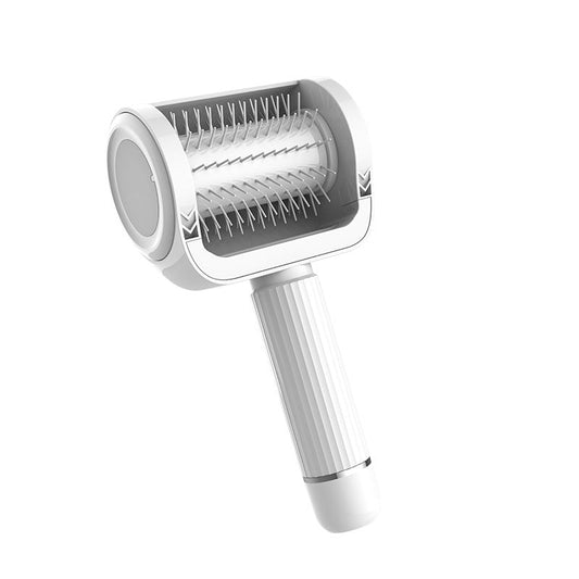 KFX-9750205 Automatic Pet Electric Hair Comb - RK89, White, Rechargeable, 8-Hour Usage Time, Durable ABS/PP Material