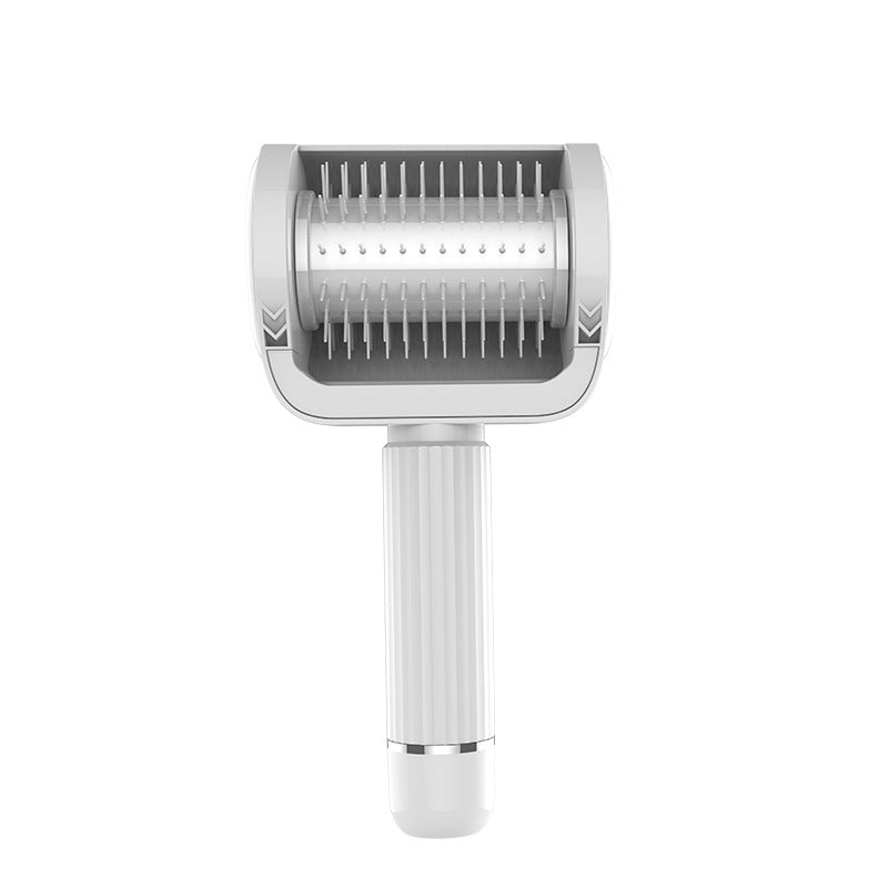 KFX-9750205 Automatic Pet Electric Hair Comb - RK89, White, Rechargeable, 8-Hour Usage Time, Durable ABS/PP Material