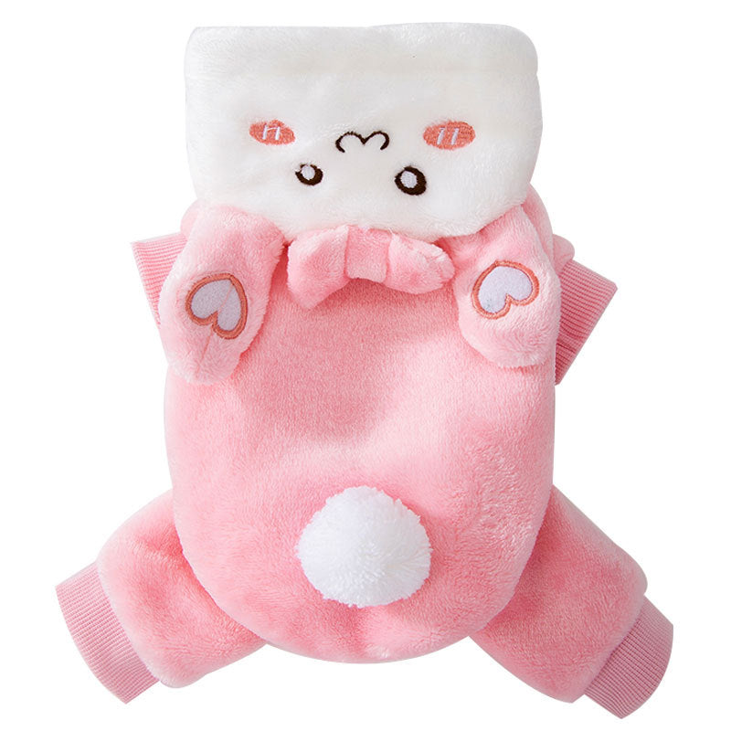 KFX-9752765 Adorable Pink Rabbit Halloween Pajamas for Pets, Multiple Sizes Available