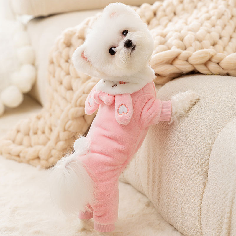 KFX-9752765 Adorable Pink Rabbit Halloween Pajamas for Pets, Multiple Sizes Available