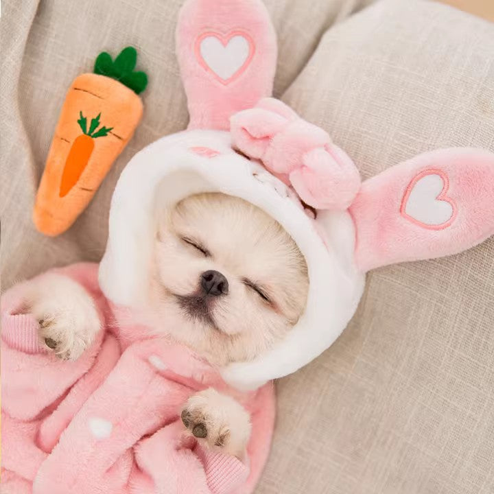 KFX-9752765 Adorable Pink Rabbit Halloween Pajamas for Pets, Multiple Sizes Available