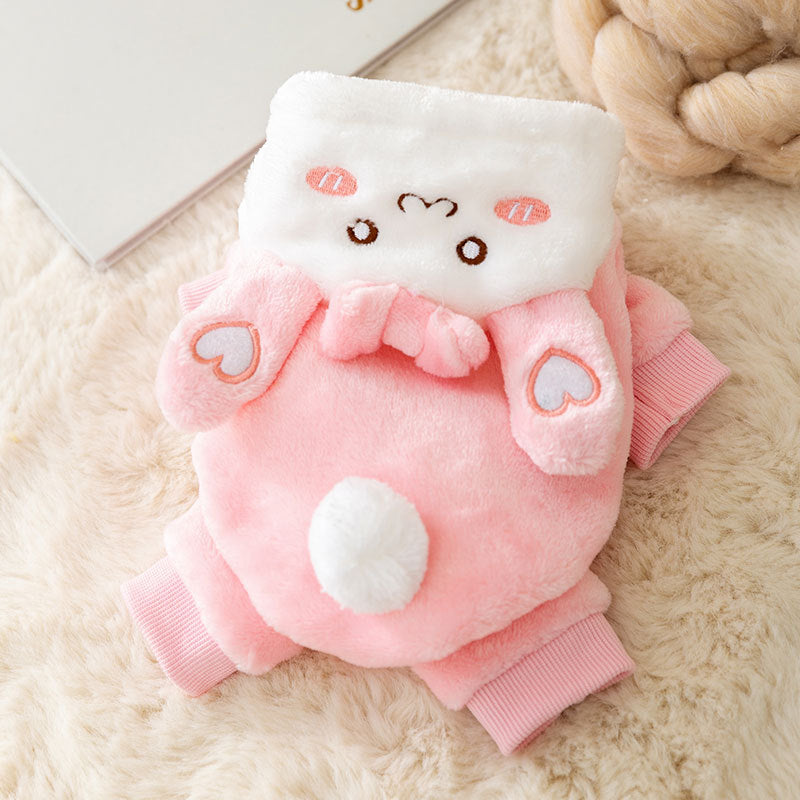 KFX-9752765 Adorable Pink Rabbit Halloween Pajamas for Pets, Multiple Sizes Available