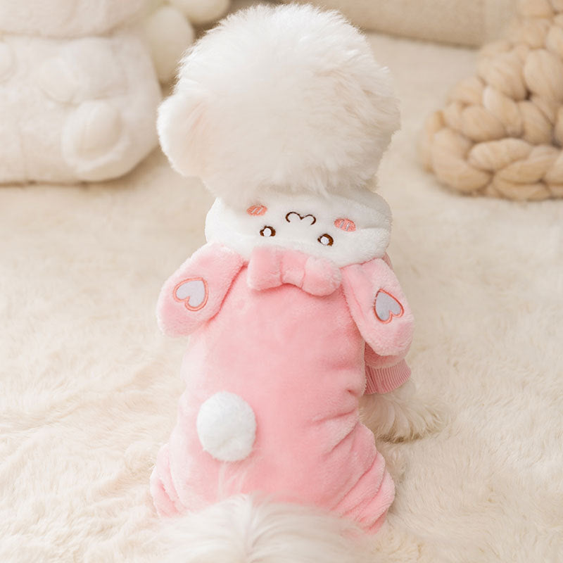 KFX-9752765 Adorable Pink Rabbit Halloween Pajamas for Pets, Multiple Sizes Available