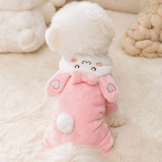 KFX-9752765 Adorable Pink Rabbit Halloween Pajamas for Pets, Multiple Sizes Available