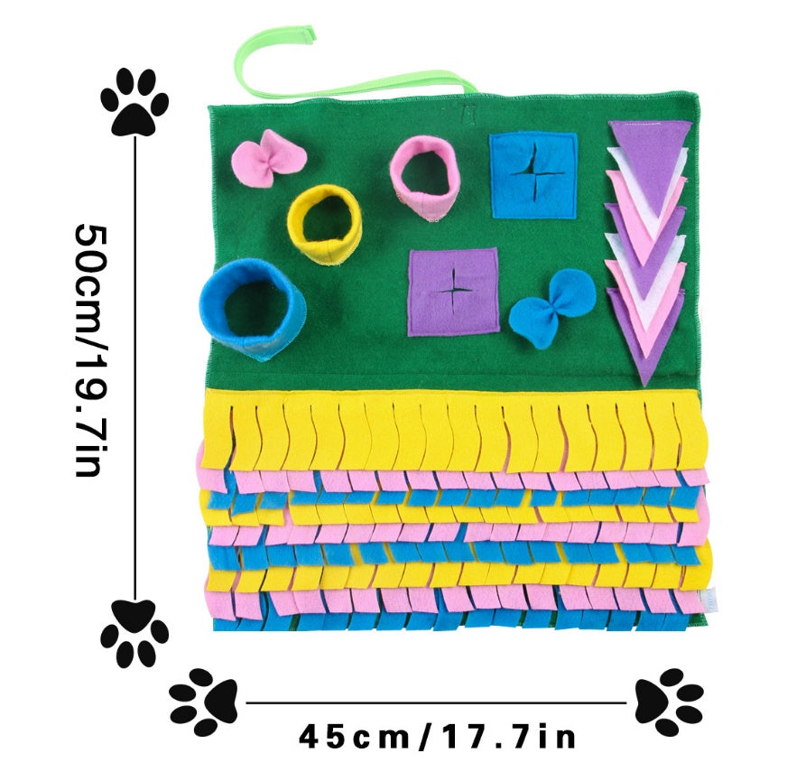 KFX-9756221 Pet Training Sniffing Blanket with Detachable Design and Colorful Accessories for All Dogs