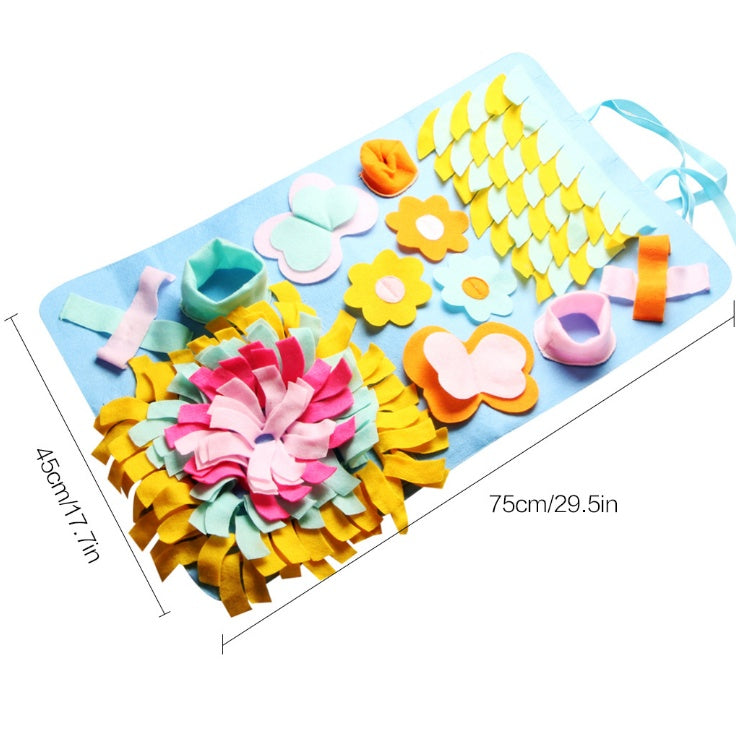 KFX-9756221 Pet Training Sniffing Blanket with Detachable Design and Colorful Accessories for All Dogs