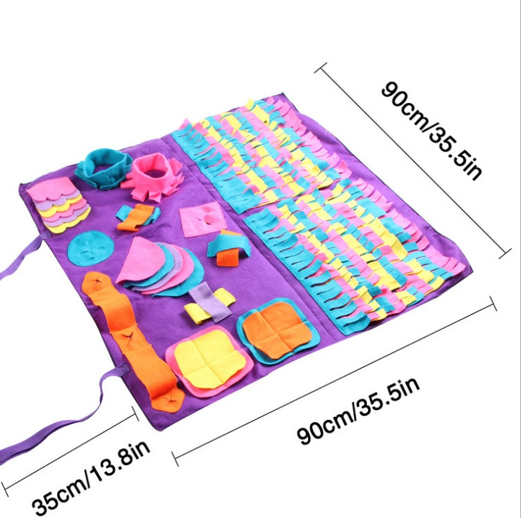 KFX-9756221 Pet Training Sniffing Blanket with Detachable Design and Colorful Accessories for All Dogs