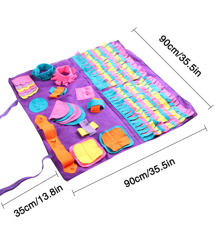 KFX-9756221 Pet Training Sniffing Blanket with Detachable Design and Colorful Accessories for All Dogs
