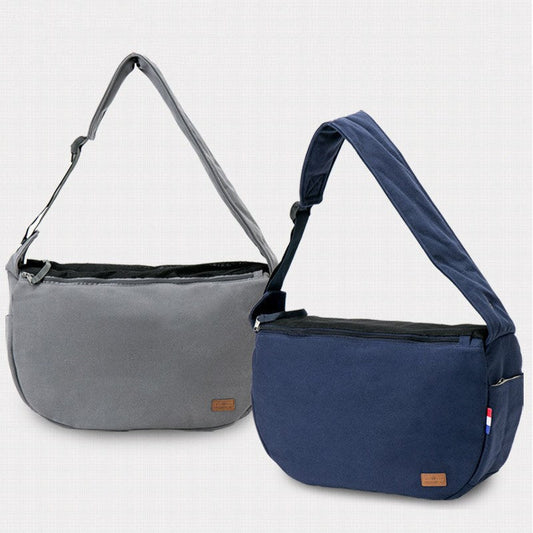 KFX-9756605 Pet Travel Shoulder Bag - Medium to Soft Oxford Material, Capacity Under 20L, Plain Design