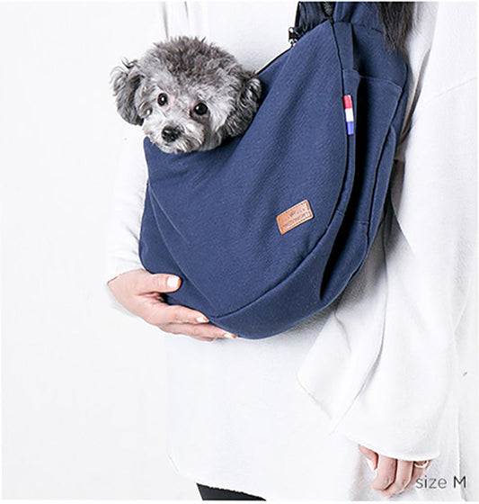KFX-9756605 Pet Travel Shoulder Bag - Medium to Soft Oxford Material, Capacity Under 20L, Plain Design