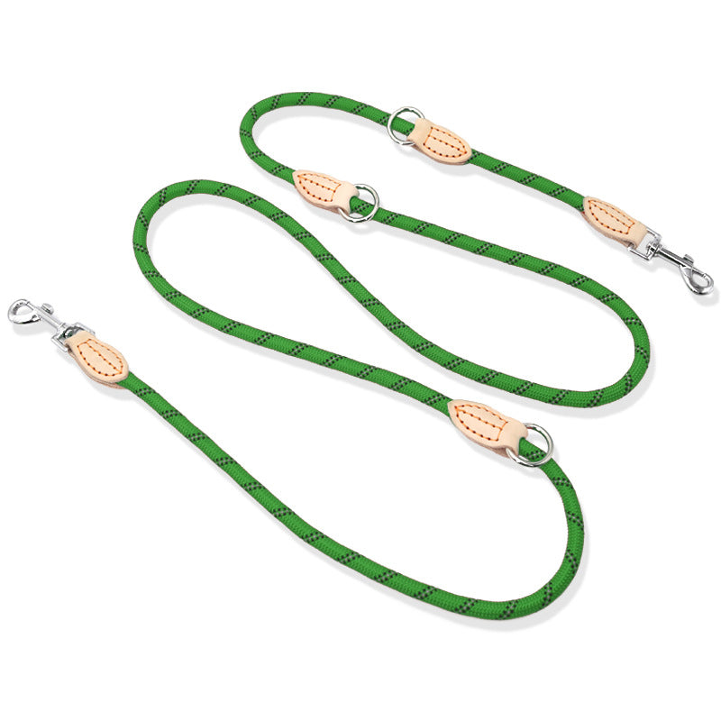 KFX-9759933 Durable Multifunctional Nylon Traction Rope with Zinc Alloy D Buckle for Dogs