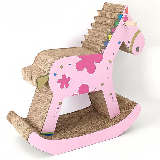 KFX-9760317 Cat Scratch Board in Pink and Blue Corrugated Paper - 60 x 60 x 28cm