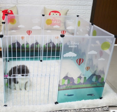 KFX-9761725 Transparent Pet Safety Fence for Indoor and Outdoor Use
