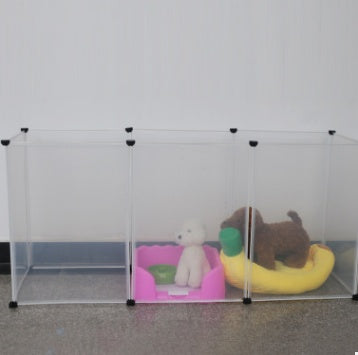 KFX-9761725 Transparent Pet Safety Fence for Indoor and Outdoor Use