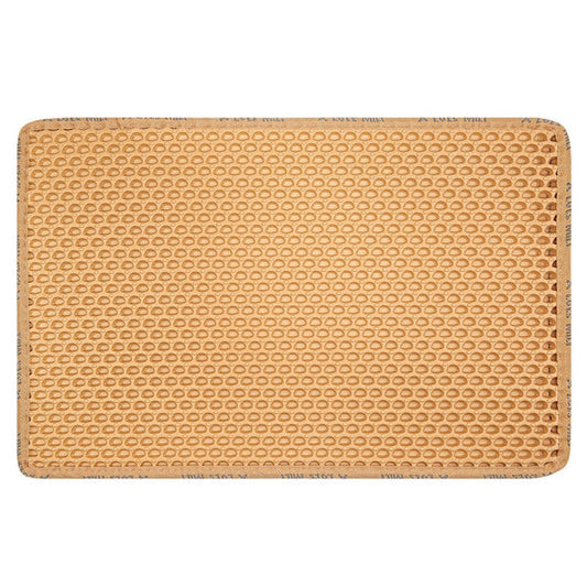 KFX-9761981 Double Layer Rice Shaped Cat Litter Mat for Easy Cleaning and Litter Trapping