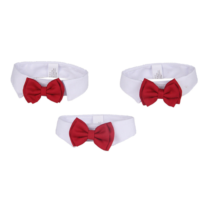 KFX-9762365 Stylish Cotton Bow Tie for Pets in Red and Black - Leisure Design