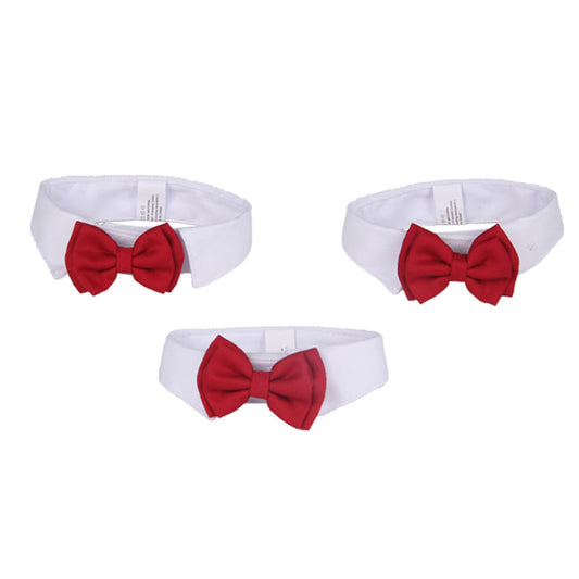 KFX-9762365 Stylish Cotton Bow Tie for Pets in Red and Black - Leisure Design