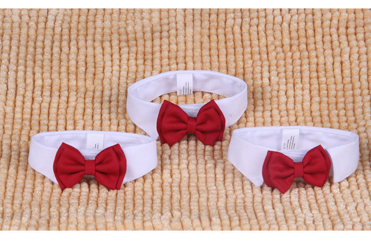 KFX-9762365 Stylish Cotton Bow Tie for Pets in Red and Black - Leisure Design