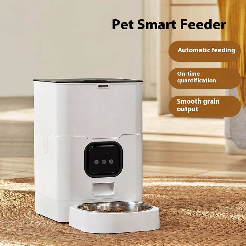 KFX-9763901 Smart WIFI Automatic Pet Feeder for Cats and Dogs with Voice Playback and Stainless Steel Bowl