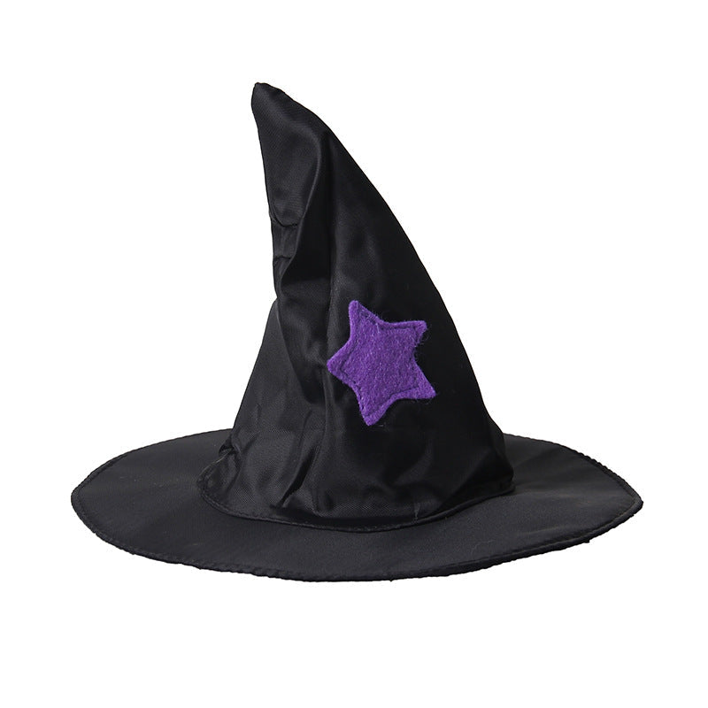 KFX-9764925 Magic Wizard Hat and Cloak Set for Pets – Adjustable Black Autumn Cashmere for Cats and Dogs