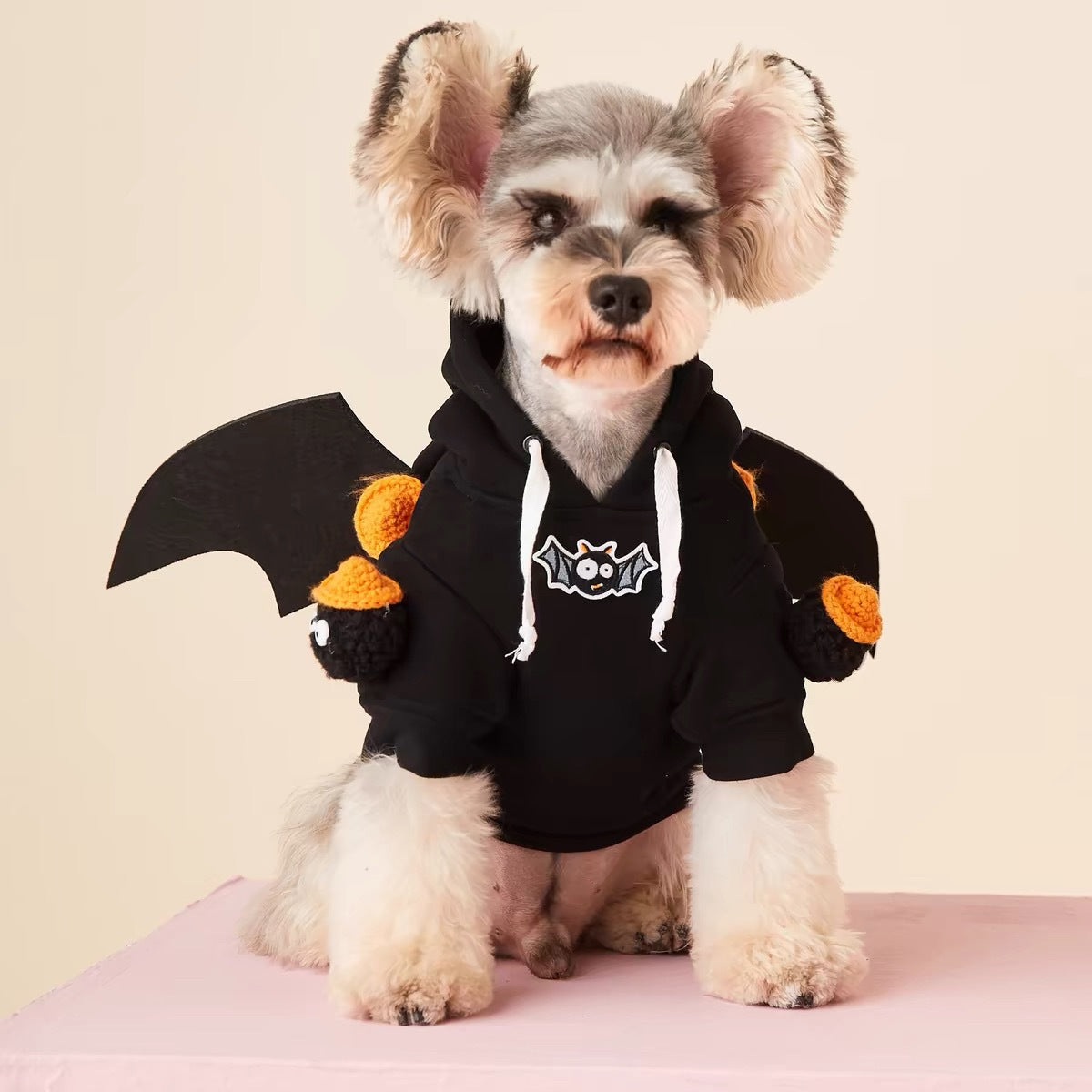 KFX-9765693 Cozy Cotton Detachable Wings Hoodie for Pets - Fleece-Lined, Multiple Sizes Available