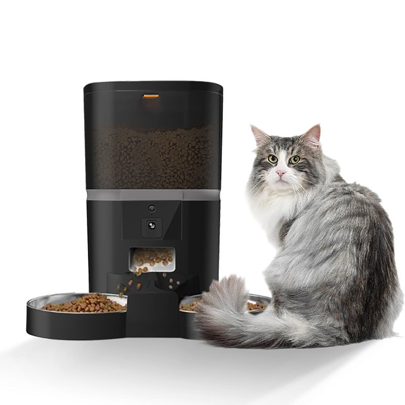 KFX-9766077 Adjustable Performance Pet Feeder with Video Camera - Available in 4L and 6L Sizes, Suitable for Dogs and Cats