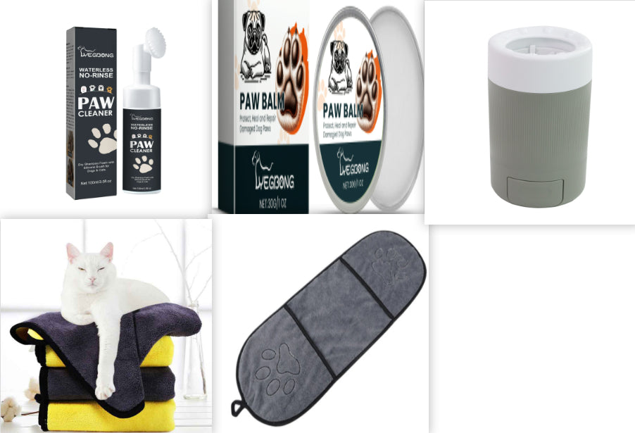 KFX-9767741 Dog Foot Care Solution Kit with Washing Cup, Towel, and Claw Paste - 100ml