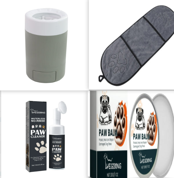 KFX-9767741 Dog Foot Care Solution Kit with Washing Cup, Towel, and Claw Paste - 100ml
