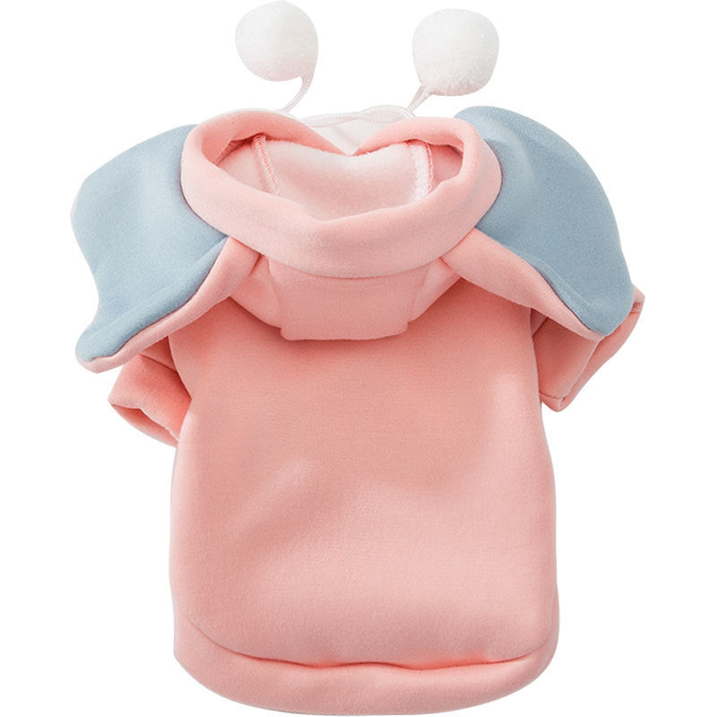KFX-9768253 Pet Transformation Dress for Cats - Cute Pink Velvet Elephant Costume, Spring and Autumn Wear