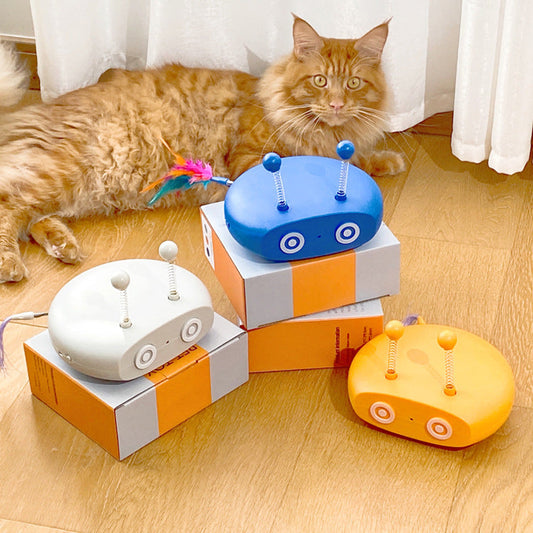 KFX-9770685 Rechargeable Smart Cat Toy with Laser and Feathers for Playful Entertainment
