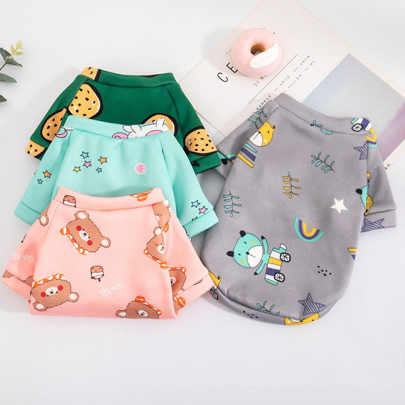 KFX-9770941 Cozy Cartoon Cat Sweater in Green Pineapple - Anti-Lint, Sizes XS to XL