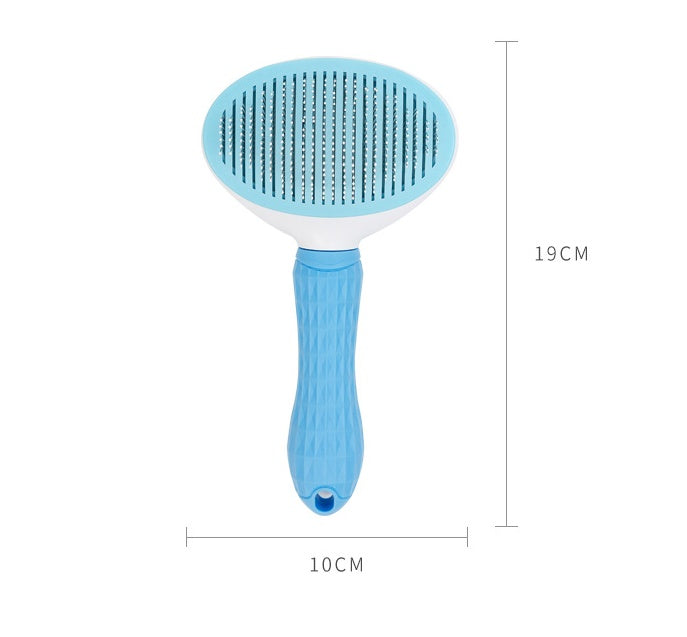 KFX-9771453 Self-Cleaning Pet Comb with Fine Stainless Steel Needles - Multi-Color Options Available