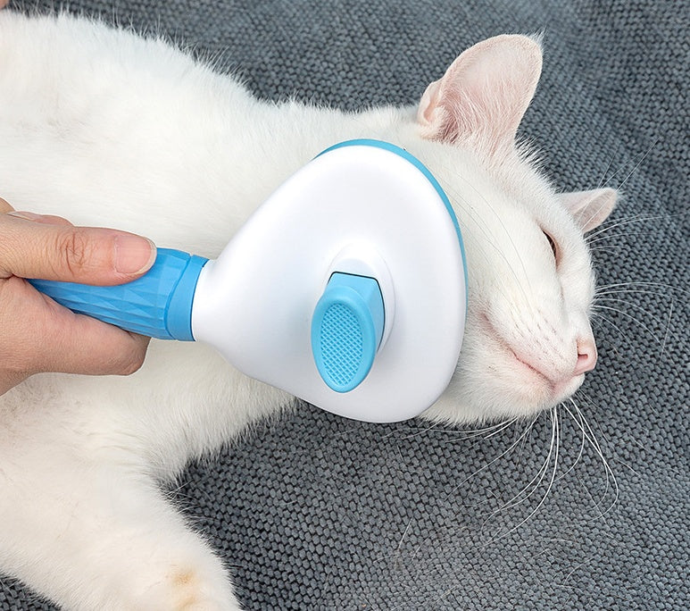 KFX-9771453 Self-Cleaning Pet Comb with Fine Stainless Steel Needles - Multi-Color Options Available