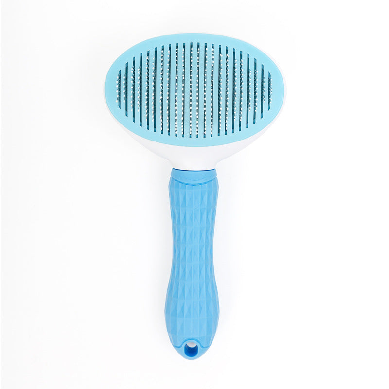 KFX-9771453 Self-Cleaning Pet Comb with Fine Stainless Steel Needles - Multi-Color Options Available