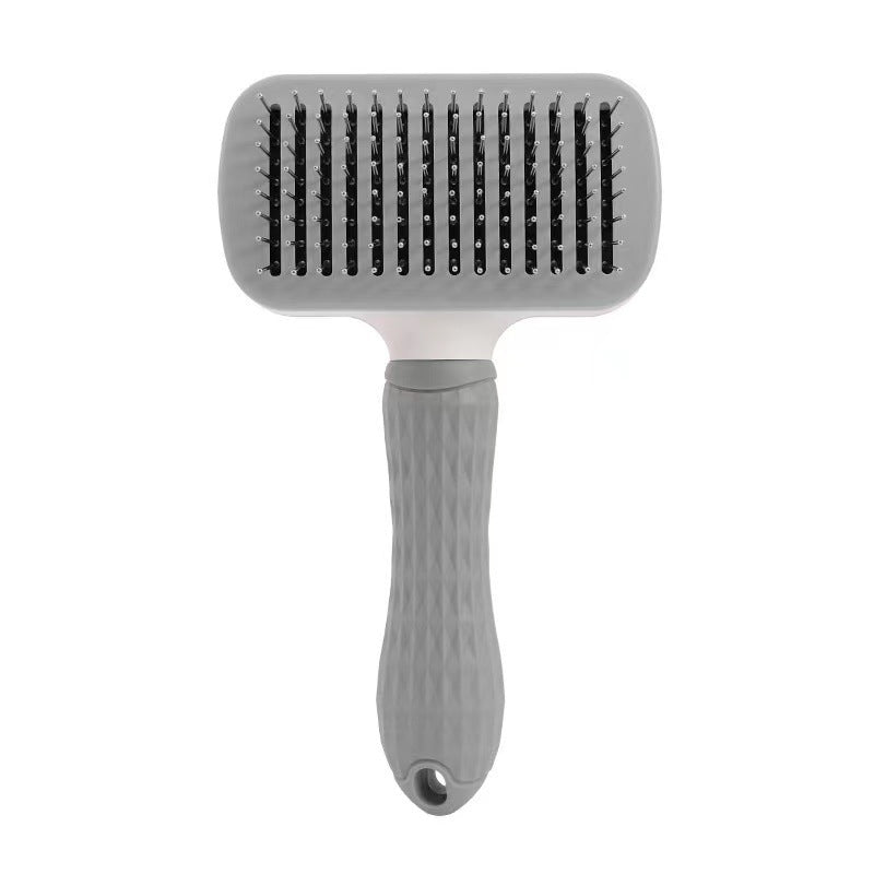 KFX-9771453 Self-Cleaning Pet Comb with Fine Stainless Steel Needles - Multi-Color Options Available