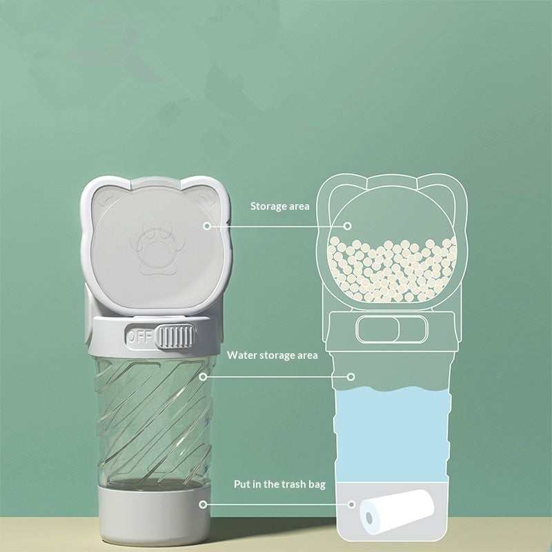 KFX-9771709 Multi-Functional Pet Water Cup with Built-In Waste Disposal, Various Colors Available