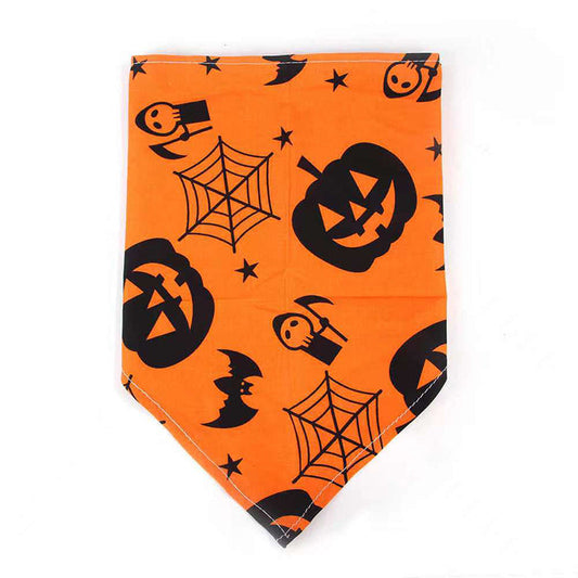 KFX-9773245 Skull Triangle Dog Scarf Bib for Halloween - Polyester Pet Decoration