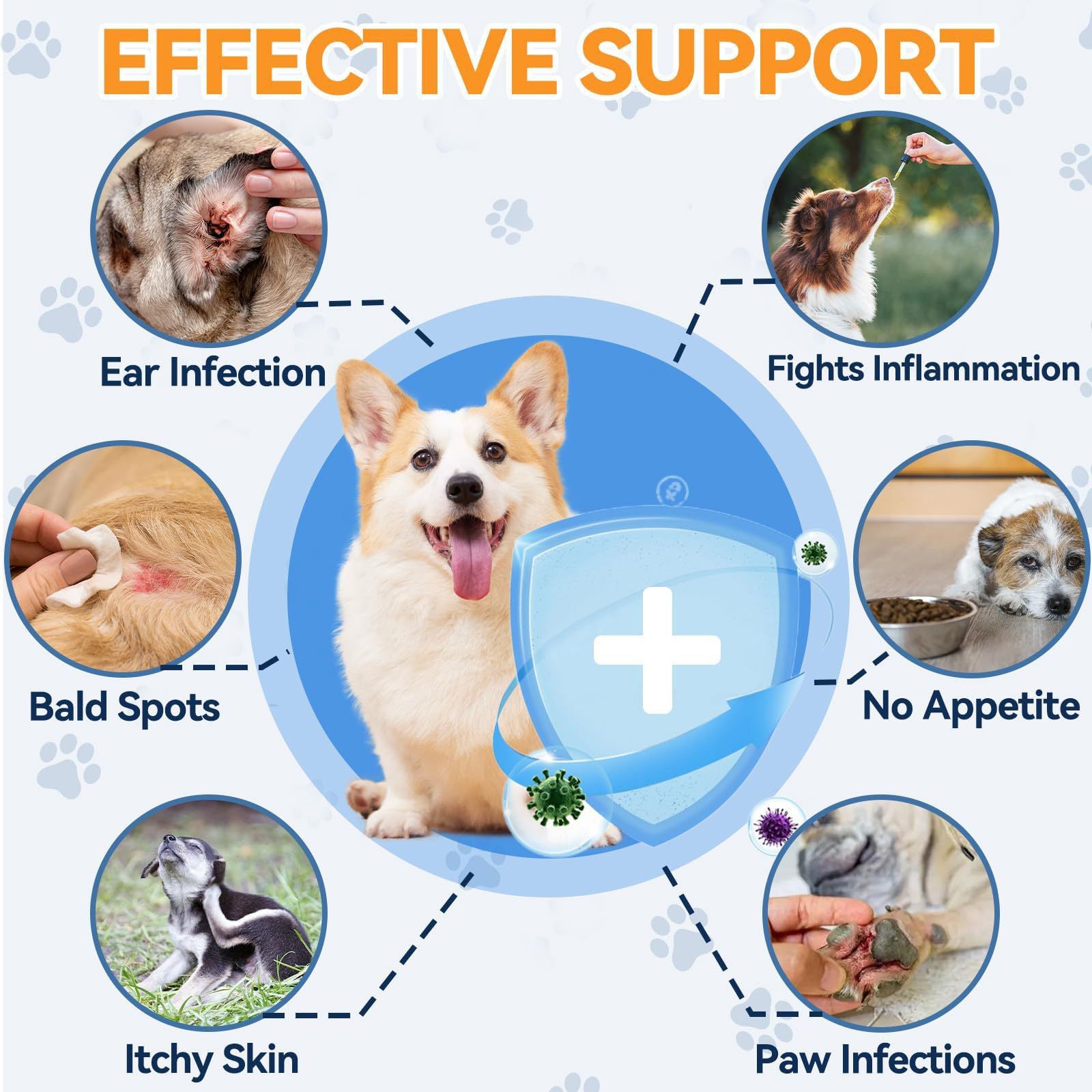 KFX-9773501 Dog Hair Health Drops - Available in Bacon and Original Flavor, 60ml, 90ml, 120ml
