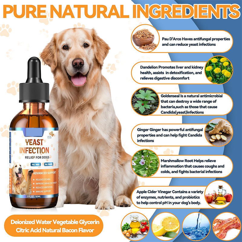 KFX-9773501 Dog Hair Health Drops - Available in Bacon and Original Flavor, 60ml, 90ml, 120ml