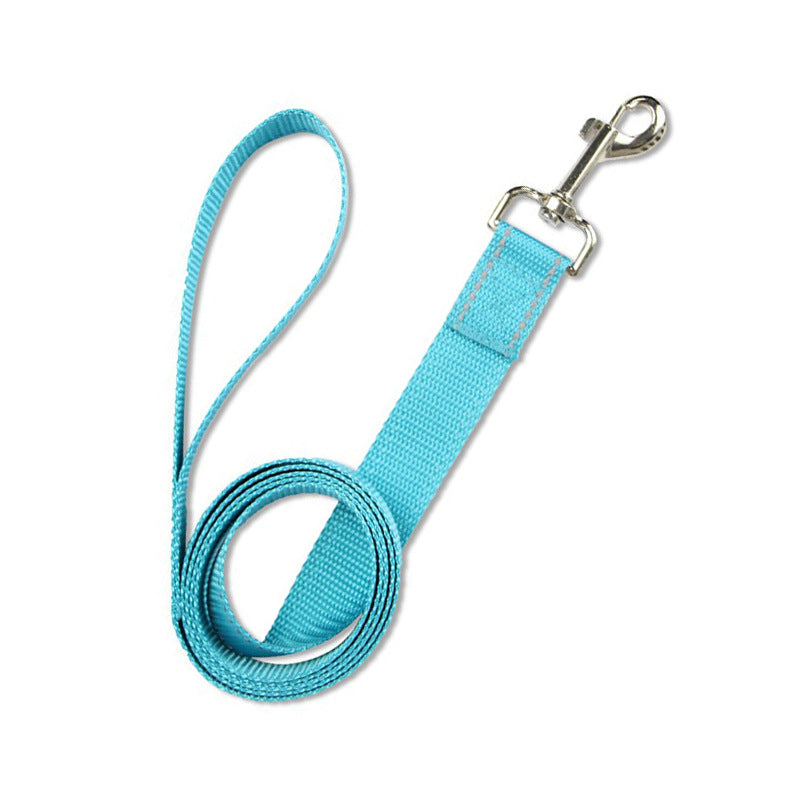 KFX-9774909 Reflective Dog Harness and Leash Set - Adjustable Polyester Pet Gear in Yellow, Blue, Gray, and Black